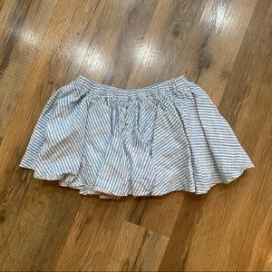 Little People Rocx LPR blue white seersucker twirl skirt skort 5t